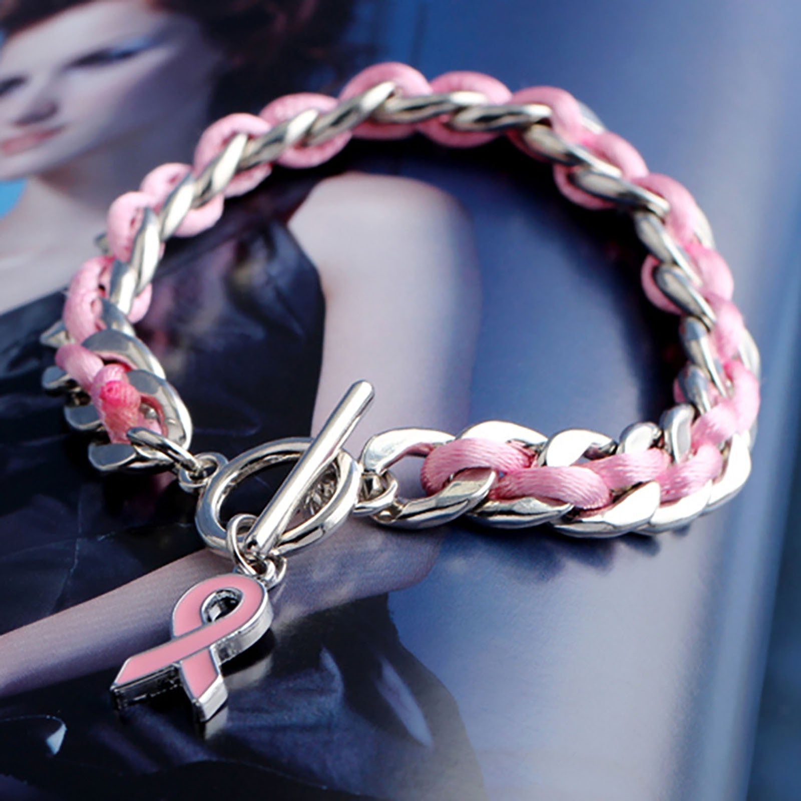 Bracelet Cœur Rose | Ensemble contre le Cancer du Sein